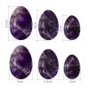 3Pcs Set Natural Amethyst Yoni Egg Women Kegel Exercise Jade Egg Ball Kegel Crystal Egg,Drilled Egg with Box view 3
