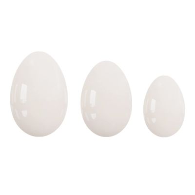 AOWNE Natural White Jade Yoni Egg Set Kegel Jade Eggs Jade Egg Kegel Exerciser Yoni Massage Ball,Undrilled Eggs