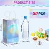 30 Pcs Iridescent Gift Bags Bulk Holographic Party Favor Bag with Handle 8.3 x 5 x 3.2 in Glossy Paper Candy Goodie Flower Handbag for Kpop Disco Wedding Bridal Birthday Graduation Party Supplies view 2