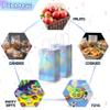 30 Pcs Iridescent Gift Bags Bulk Holographic Party Favor Bag with Handle 8.3 x 5 x 3.2 in Glossy Paper Candy Goodie Flower Handbag for Kpop Disco Wedding Bridal Birthday Graduation Party Supplies view 4