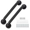 2 Pack Bathroom Grab Bar, supregear 20 Inch Length Black Shower Safety Grab Bar, 1 Inch Diameter 201 Stainless Steel Anti-Slip Handle for Senior, Elderly, Handicap view 1