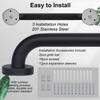 2 Pack Bathroom Grab Bar, supregear 20 Inch Length Black Shower Safety Grab Bar, 1 Inch Diameter 201 Stainless Steel Anti-Slip Handle for Senior, Elderly, Handicap view 3