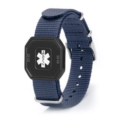 BAIYI HOPE Personalized Medical Alert ID Bracelet for Men and Women Nylon Mountaineering Health Emergency Bracelets with Metal Clasp 6-9 Adjustable