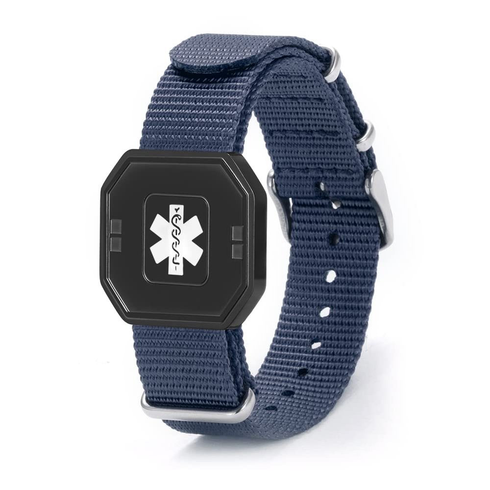 BAIYI HOPE Personalized Medical Alert ID Bracelet for Men and Women Nylon Mountaineering Health Emergency Bracelets with Metal Clasp 6-9 Adjustable