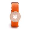 BAIYI HOPE Customizable Medical Alert ID Bracelet for Women Rose Gold Tag whit Orange Nylon Medical Health Emergency Wristbands 6 to 9 inch view 2