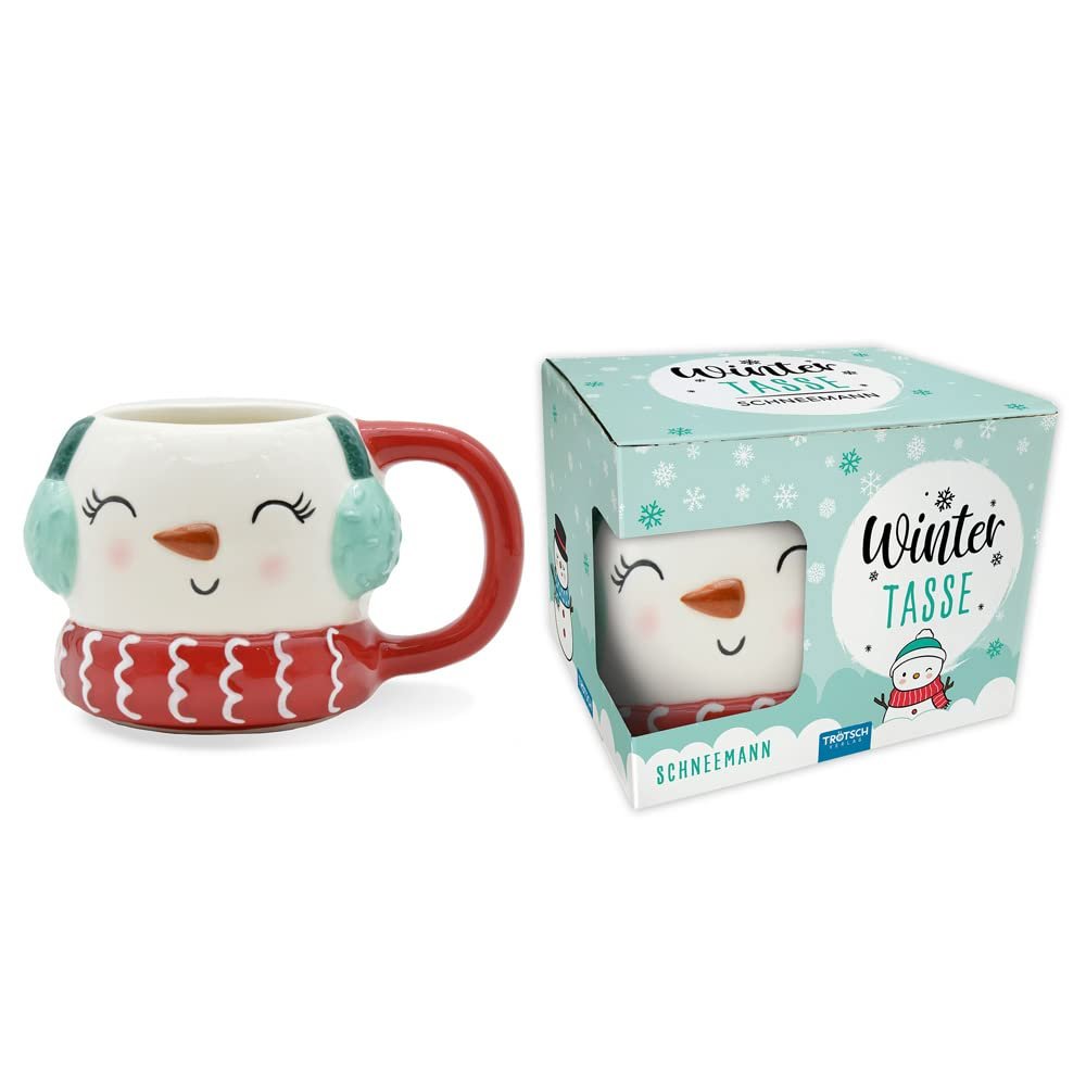 TRTSCH - Wintertasse Schneemann gro: Kaffeetasse Teetasse Geschenkidee Geschenk Tasse Winter Schneemann