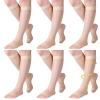 6 Pairs Women's Sheer Compression Socks 20-30mmHg Knee Length Support Stockings for Improving Circulation Sheer Compression Stockings for Women (Beige,X-Large) view 1