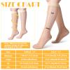 6 Pairs Women's Sheer Compression Socks 20-30mmHg Knee Length Support Stockings for Improving Circulation Sheer Compression Stockings for Women (Beige,X-Large) view 3