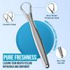 Aaram Tongue Cleaner, Tongue Scraper Cure Bad Breath, Medical Grade, Stainless Steel Tongue Cleaner, Hygienic Tongue Scraper for Adults and Kids Fresher Breath Tongue Cleaner, Silver (1 Pc) 20 Grams view 4