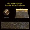 CMFYHM Clear Cellophane Wrap Roll(34" x 120Ft) 3Mil Gold Polka Dot Cellophane, Cellophane Gift Wrap Roll, Cellophane Wrap for Gifts, Baskets, Flowers, Party Decorations view 2