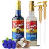 Coffee Syrup Variety Pack - Blue Raspberry and Coconut Syrup for Coffee with 2 Syrup Pump Dispenser Compatible with 25.4 Ounces Syrup Bottle view 1