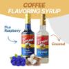 Coffee Syrup Variety Pack - Blue Raspberry and Coconut Syrup for Coffee with 2 Syrup Pump Dispenser Compatible with 25.4 Ounces Syrup Bottle view 2
