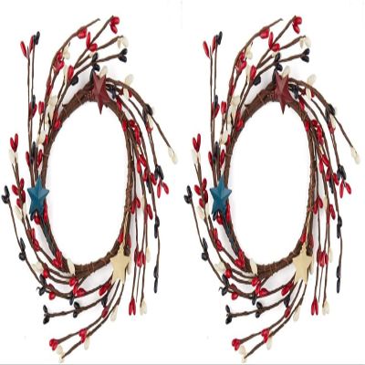 Americana Patriotic Pip Ring with Tin Stars | 2 PC | 6 inch with 3.5 inch Center