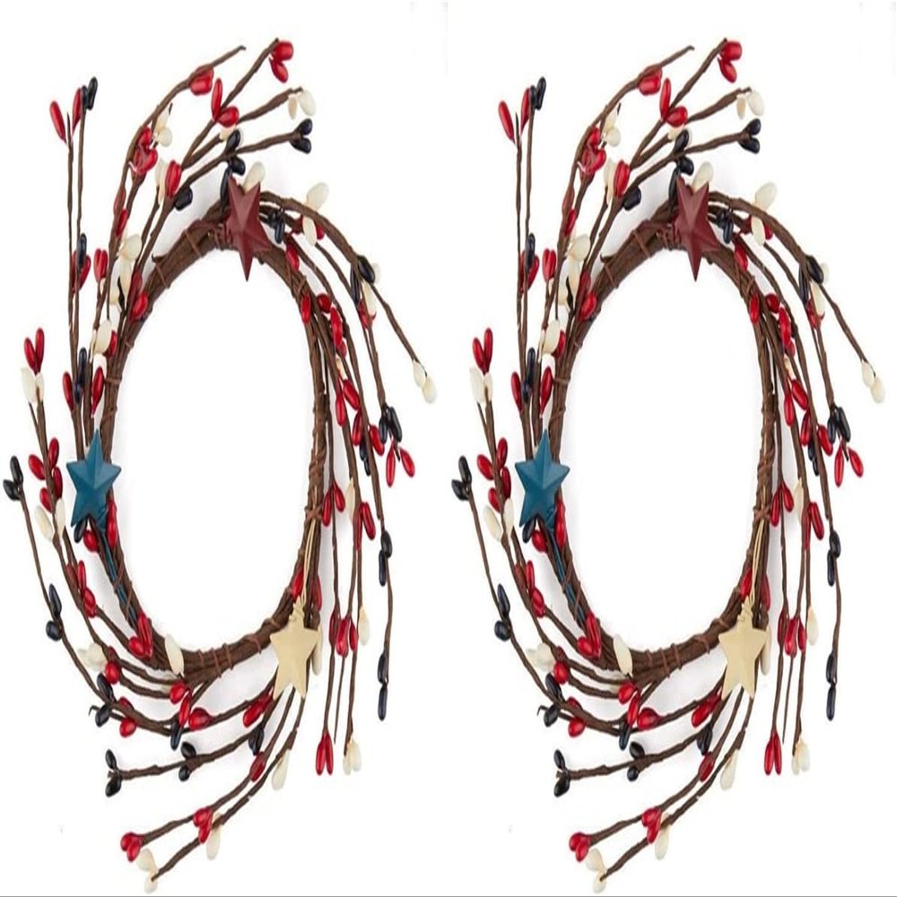 Americana Patriotic Pip Ring with Tin Stars | 2 PC | 6 inch with 3.5 inch Center