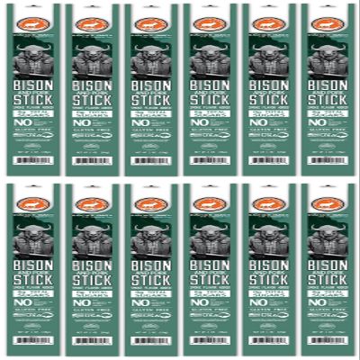 PEARSON RANCH Bison Stick Pack of 12 Bison Meat Stick, Low-Carb, Gluten-Free, MSG-Free, High-Protein, Paleo and Keto Friendly Jerky Sticks, Wild Game Meat Snacks
