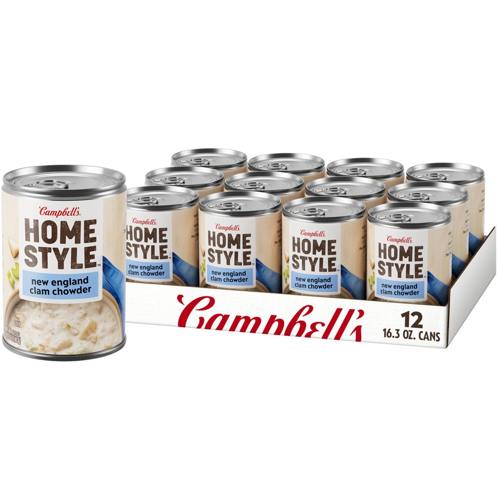 Campbell's Homestyle New England Clam Chowder Soup, 16.3 oz Can