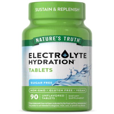 Nature's Truth Electrolyte Tablets | No Sugar | 90 Count | Vegan, Non-GMO & Gluten Free Hydration Supplement | with Minerals