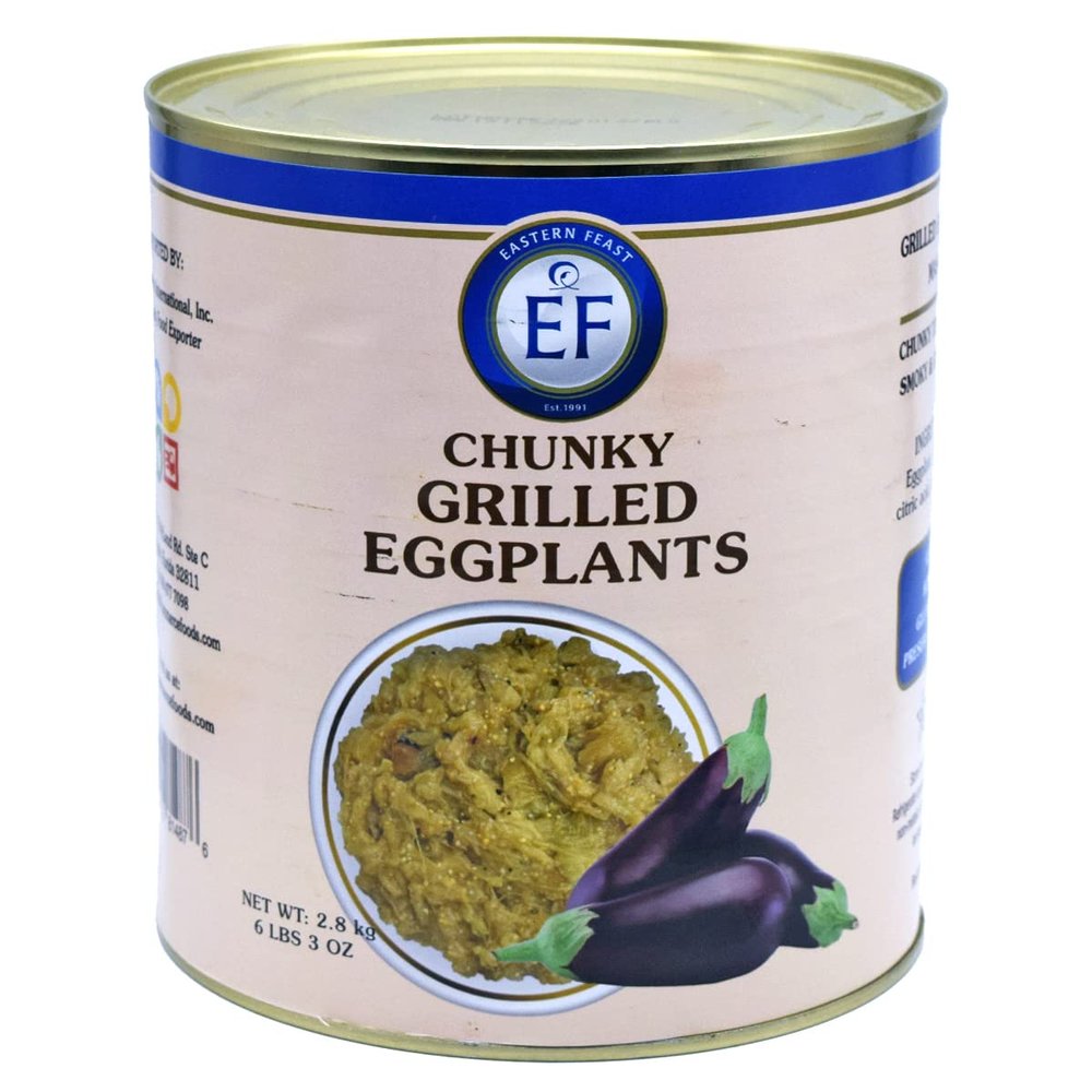 Eastern Feast - Chunky Grilled Eggplants, 2.8 kg (6.2 lbs) Vegan, Kosher, Gluten Free