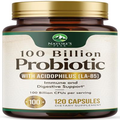 Probiotics 100 Billion CFU - 16 Premium Probiotic Strains with Prebiotics - Supports Immune, Gut Health, Occasional Constipation, Gas & Bloating, Women & Men Supplement, Bottled in USA - 120 Capsules