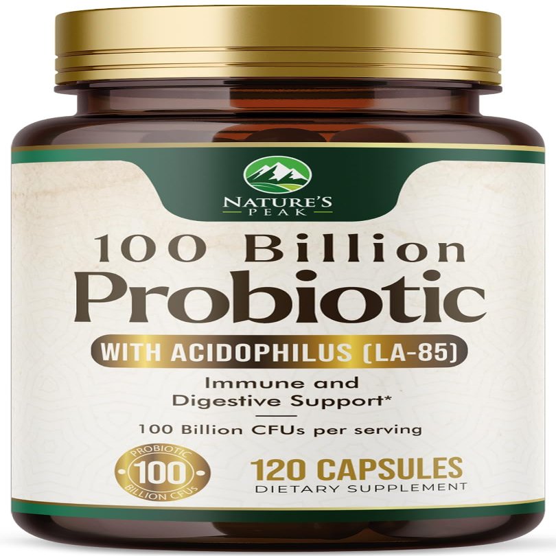 Probiotics 100 Billion CFU - 16 Premium Probiotic Strains with Prebiotics - Supports Immune, Gut Health, Occasional Constipation, Gas & Bloating, Women & Men Supplement, Bottled in USA - 120 Capsules