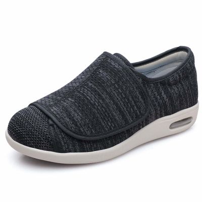 Women Wide Width Elderly Shoes,Extended Widths Lightweight Walking Sneakers Adjustable Strap Easy On/Off Men 9/Women 10