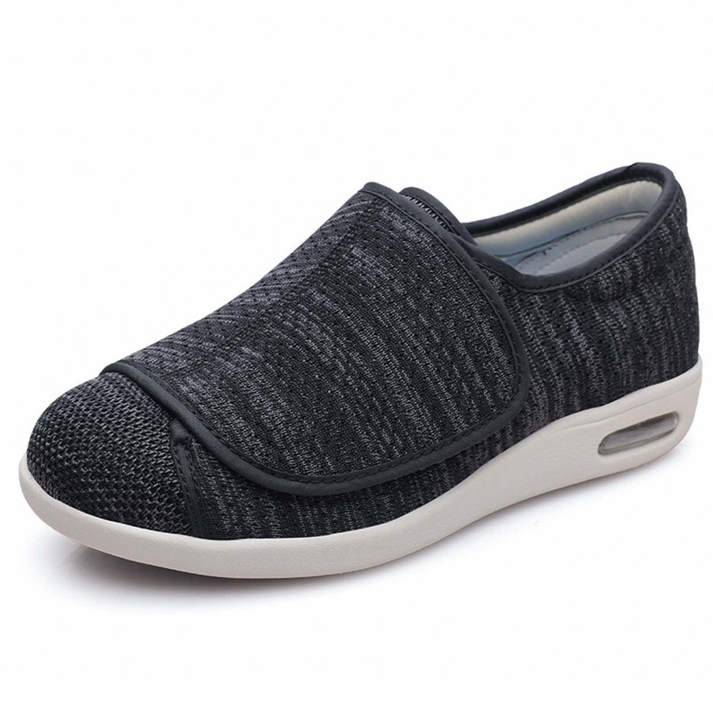 Women Wide Width Elderly Shoes,Extended Widths Lightweight Walking Sneakers Adjustable Strap Easy On/Off Men 9/Women 10
