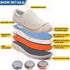 Women Wide Width Elderly Shoes,Extended Widths Lightweight Walking Sneakers Adjustable Strap Easy On/Off Men 9/Women 10 view 2