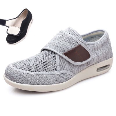 Men's Wide Width Shoes with Adjustable Closure Lightweight,Removable Memory Foam Insoles Lightweight for Diabetic Edema Plantar Fasciitis Men 7/Women 8