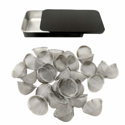 30 Pcs Pipe Screens 0.75inch (3/4) Stainless Steel Conical Design Bowl Screen Filters with Metal Box. Adjustable Size