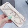 URISMO Stylish Shiny Reading Glasses for Women, Sturdy Ladies Blue Light Blocking Computer Readers, Anti Eye Strain Eyewear (Color : Tea-1, Size : +350) view 1