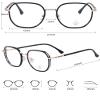 URISMO Stylish Shiny Reading Glasses for Women, Sturdy Ladies Blue Light Blocking Computer Readers, Anti Eye Strain Eyewear (Color : Tea-1, Size : +350) view 2