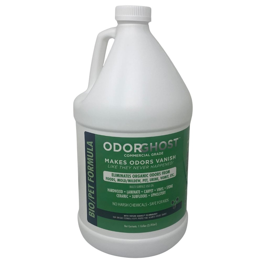 Multi-Surface Odor Eliminator - Odor Ghost - Eliminates Organic Based Odors - Resilient Flooring, Carpet, Tile, Grout, Countertops, Subfloor, Upholstry - 1 Gallon Odor Control Treatment