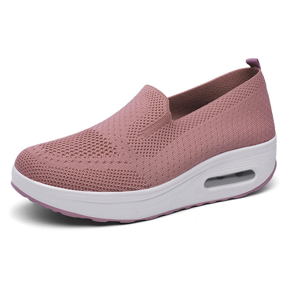 2023 New Air Cushion Orthopedic Shoes,Mesh up Stretch Platform Casual Walking Shoes,Women's Orthopedic Sneakers,Orthopedic Stretch Shoes for Women Arch Support (Pink, 8-8.539)
