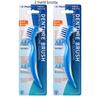 2 Pack Denture Clean Toothbrush for Denture Care Tool w/Multi Layered Ordinary or Hard Bristles Dual Bristle for False Teeth Superb Total Cleaning view 1