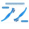 2 Pack Denture Clean Toothbrush for Denture Care Tool w/Multi Layered Ordinary or Hard Bristles Dual Bristle for False Teeth Superb Total Cleaning view 3