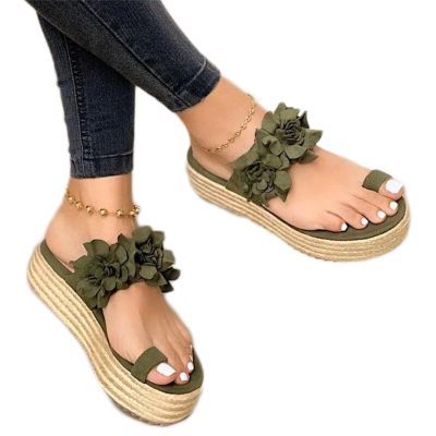 Stylish Summer Womens Orthopedic Platform Sandals,Casual Comfy Bunion Corrector Slippers,Lightweight Breathable Travel Beach Flip Flops,for Arch of Foot/Plantar Fasciitis ( Color : Green , Size : 8.5