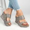 WCXTY Bunion Womens Wedge Platform Sandals,Summer Casual Orthopedic Slippers with Arch Support,Elegant Comfy Foot Correction Beach Flip Flops,for Hallux Valgus (Color : Gray, Size : 5) view 2