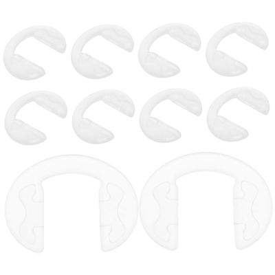 DOITOOL 10pcs Silicone Glasses Pads Clear Glasses Stained Glass Sunglass Pads Support Eyeglass Piece Cushions for Glass Eye Pad