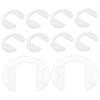 DOITOOL 10pcs Silicone Glasses Pads Clear Glasses Stained Glass Sunglass Pads Support Eyeglass Piece Cushions for Glass Eye Pad view 1