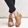 Summer Bunion Corrector Womens Wedge Sandals,Stylish Lightweight Hallux Valgus Orthopedic Flip Flops,Breathable Non-Slip Plantar Fasciitis Beach Slippers,with Arch Support ( Color : Khaki , Size : 5 ) view 3