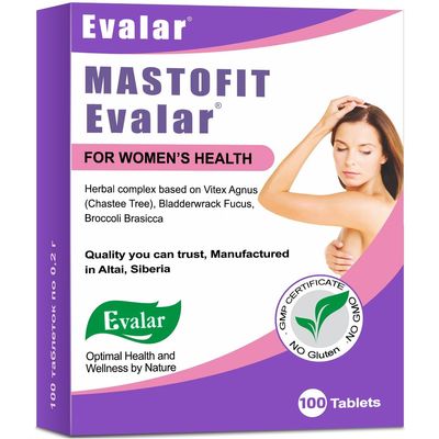 Evalar Vitex Chaste Tree Bladderwrack Fucus Extract Mastofit Herb 100 Tab