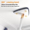 360 Rotatable & Adjustable Mop with 4 Reusable Pads, Wet & Dry Cleaning with Extendable Long Handle, Automatic Wringing Microfiber Spin Mop for Walls & Ceilings (Blue) view 3