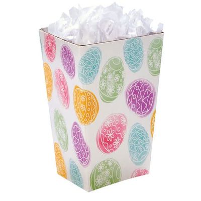 Easter Eggs Sweet Treat Box, 4x4x4.5, 6 Pack Holiday Birthday Wedding Anniversary candie snack Gift Basket