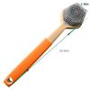 BeyondNice Silica Gel Dish Brush with Handle, Scrub Brush for Cleaning Kitchen and Washing Dishes, for Sink, Pots, Pans, Cleaning Brushes Tools (Orange,1) view 2