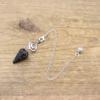Natural Stone Faceted Cone Spiral Pendulum Pointed,Snowflake Jasper view 1