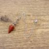 Natural Stone Faceted Cone Spiral Pendulum Pointed,Red Jasper view 1