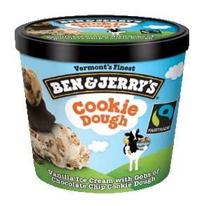 Ben & Jerry's 4 oz Mini Cup Ice Cream Pack of 12 (Chocolate Chip Cookie Dough)