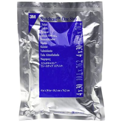 3M Scotchcast Quick Step Double Sided Felt Padded Precut Splint 4 x 30" White 75430, 10 Ct