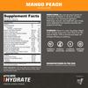 MTN OPS Hydrate Electrolytes Powder Drink Mix, 20 Single Serving On-The-Go Electrolyte Packs with Over 1000mg of Electrolytes per Serving, Mango Peach view 3