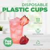 Supreme Select Plastic Drinking Cups - Clear Disposable 7 oz [Bulk 200-Pack] Plastic Cups for Party, Food & Beverage - Food-Grade Cup with External Rings for Non- Slip Grip - For Cold Drinks & Snacks view 2